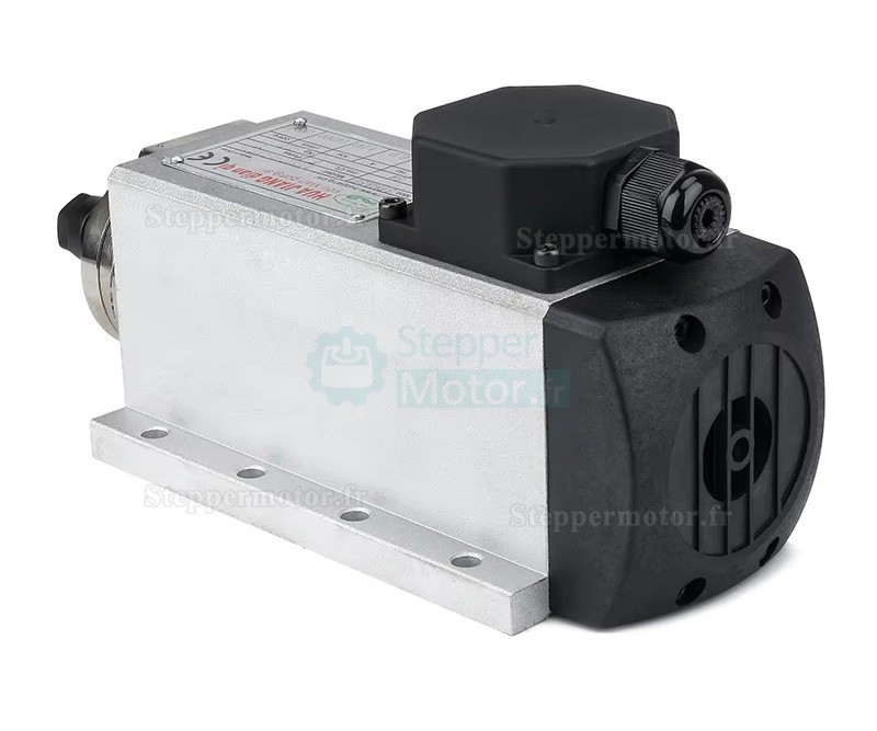 Moteur de broche cnc refroidi par air Huajiang-1.5KW 110V/220V 1,5kW 24000 tr/min, pince ER11/ER16 400hz avec prise aviation